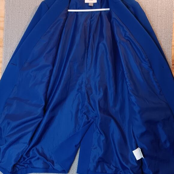 Old Navy Finley Crombie Coat L Bluetiful One Button Collar - Picture 6 of 16